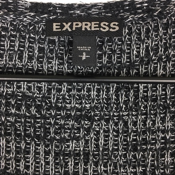 EXPRESS Sweater Tunic Plunge V Neck 3/4 Sleeves Oversized Fit Minimalist Small - Picture 6 of 8